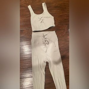 Rib Football Bra & leggings both are smalls!